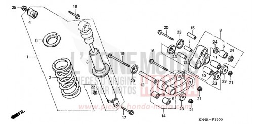 KISSEN, HINTEN XR100R2 de 2002